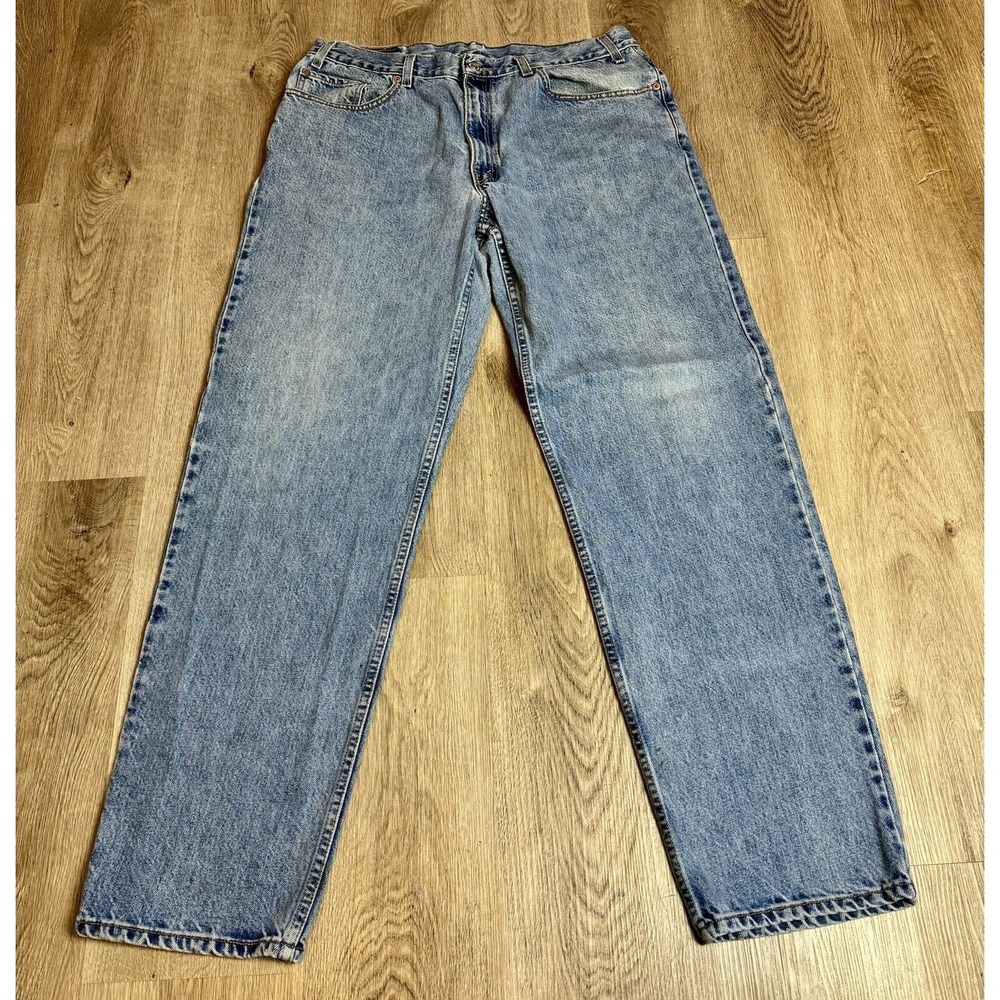 Levis 550 Jeans Mens 38X34 Blue Relaxed Fit Y2K Tapered Vintage Distressed